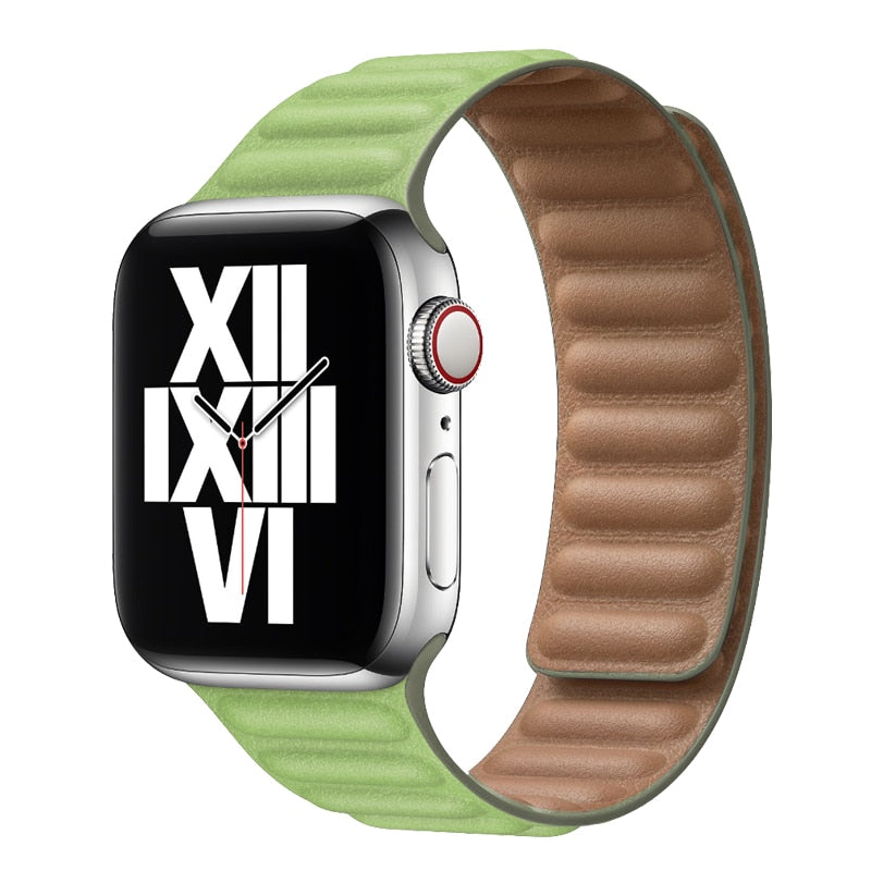Magnetic Leather Loop Strap for Apple Watch Ultara 49mm, 8, 7, 6, SE, 5, 4