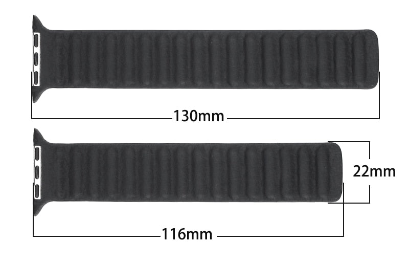 Magnetic Leather Loop  Strap for Apple Watch Ultara 49mm, 8, 7, 6, SE, 5, 4