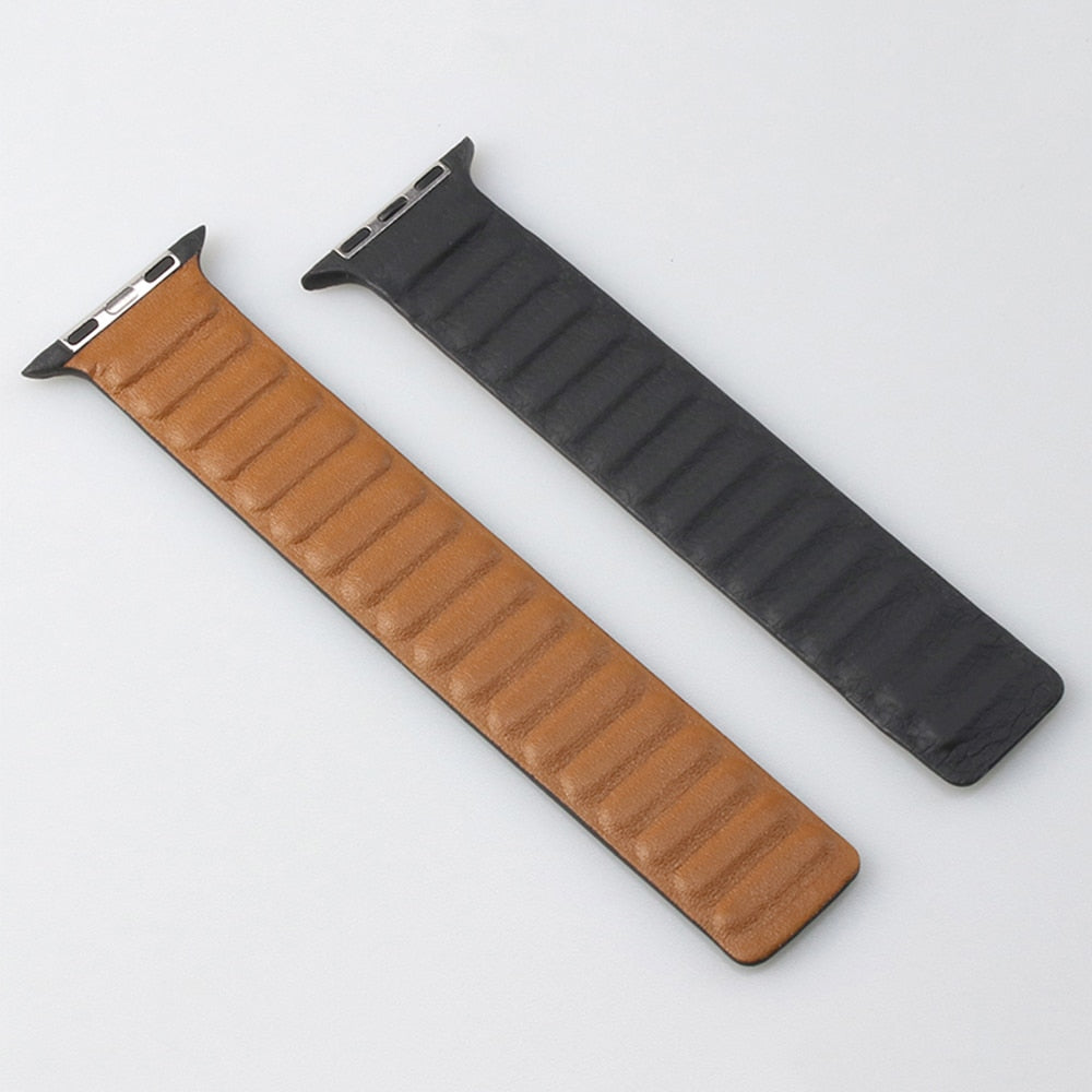 Magnetic Leather Loop  Strap for Apple Watch Ultara 49mm, 8, 7, 6, SE, 5, 4