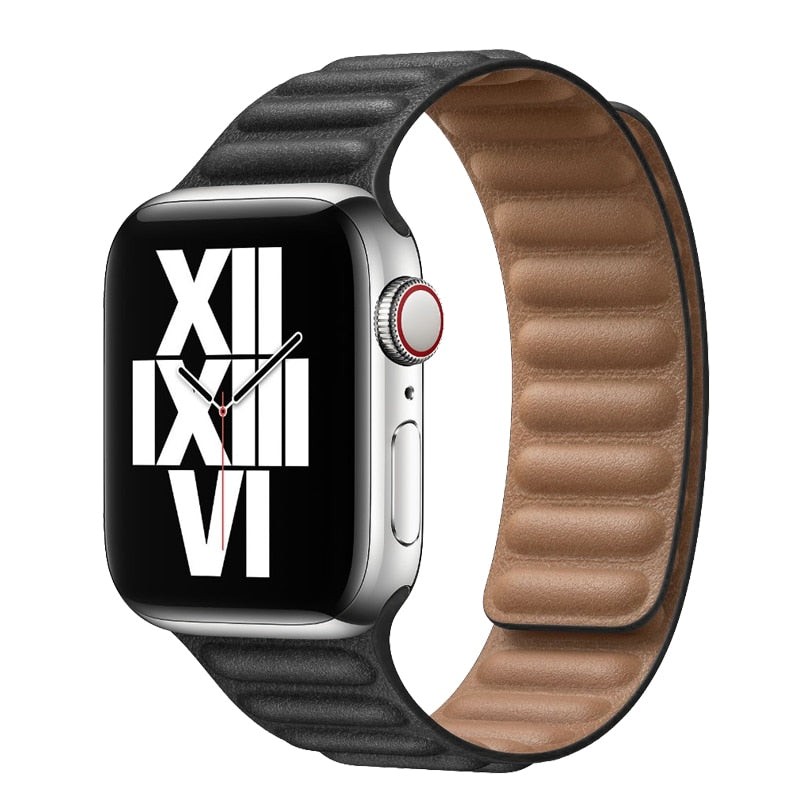Magnetic Leather Loop  Strap for Apple Watch Ultara 49mm, 8, 7, 6, SE, 5, 4