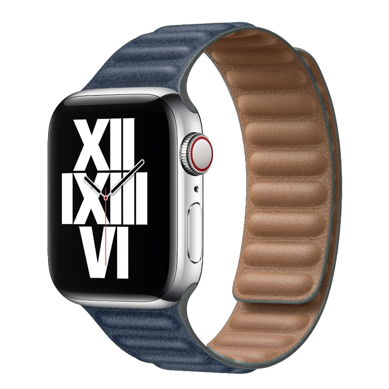 Magnetic Leather Loop  Strap for Apple Watch Ultara 49mm, 8, 7, 6, SE, 5, 4