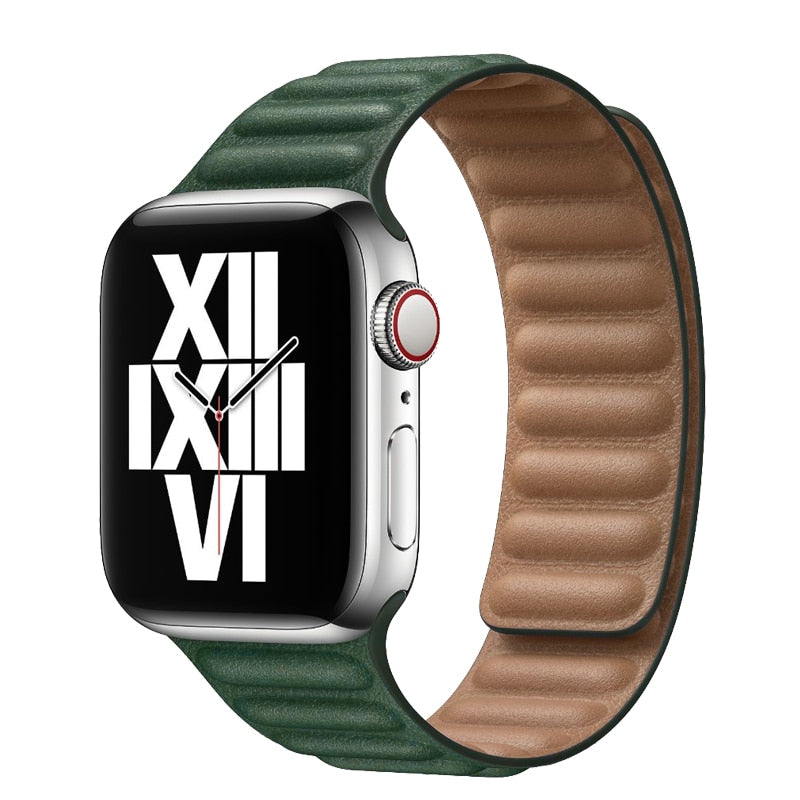 Magnetic Leather Loop  Strap for Apple Watch Ultara 49mm, 8, 7, 6, SE, 5, 4