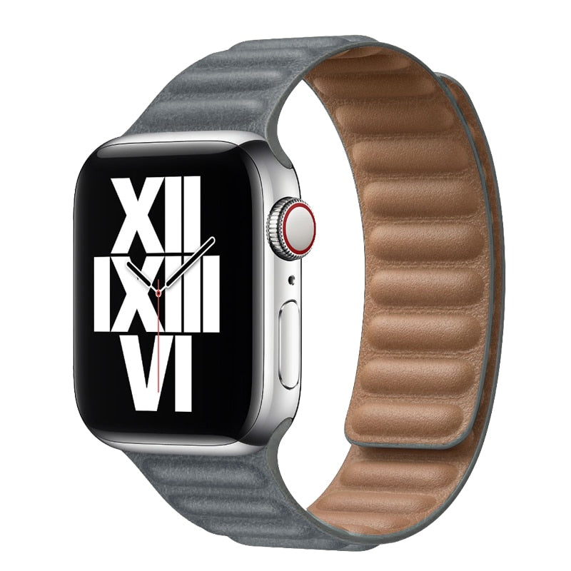 Magnetic Leather Loop  Strap for Apple Watch Ultara 49mm, 8, 7, 6, SE, 5, 4