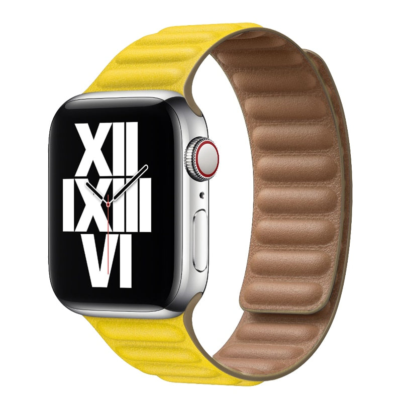 Magnetic Leather Loop  Strap for Apple Watch Ultara 49mm, 8, 7, 6, SE, 5, 4