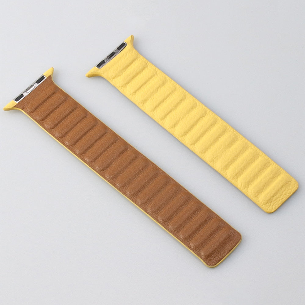 Magnetic Leather Loop  Strap for Apple Watch Ultara 49mm, 8, 7, 6, SE, 5, 4