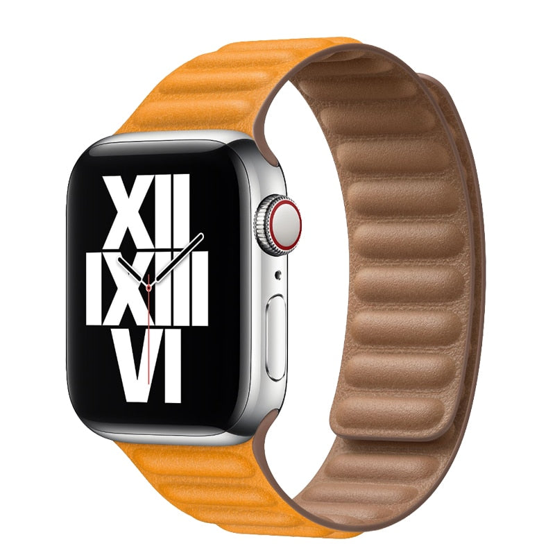Magnetic Leather Loop  Strap for Apple Watch Ultara 49mm, 8, 7, 6, SE, 5, 4