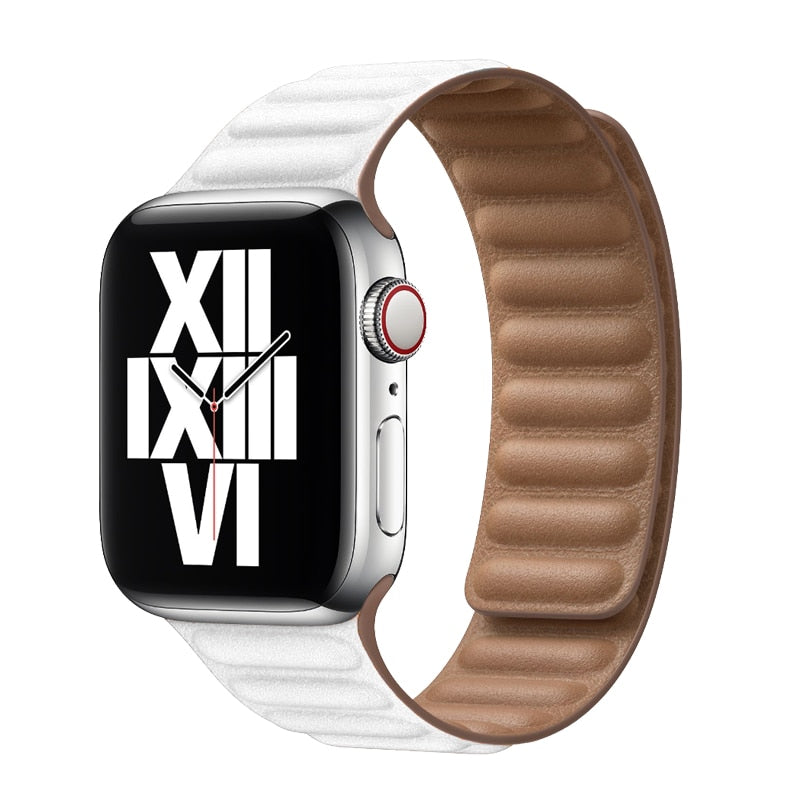 Magnetic Leather Loop  Strap for Apple Watch Ultara 49mm, 8, 7, 6, SE, 5, 4