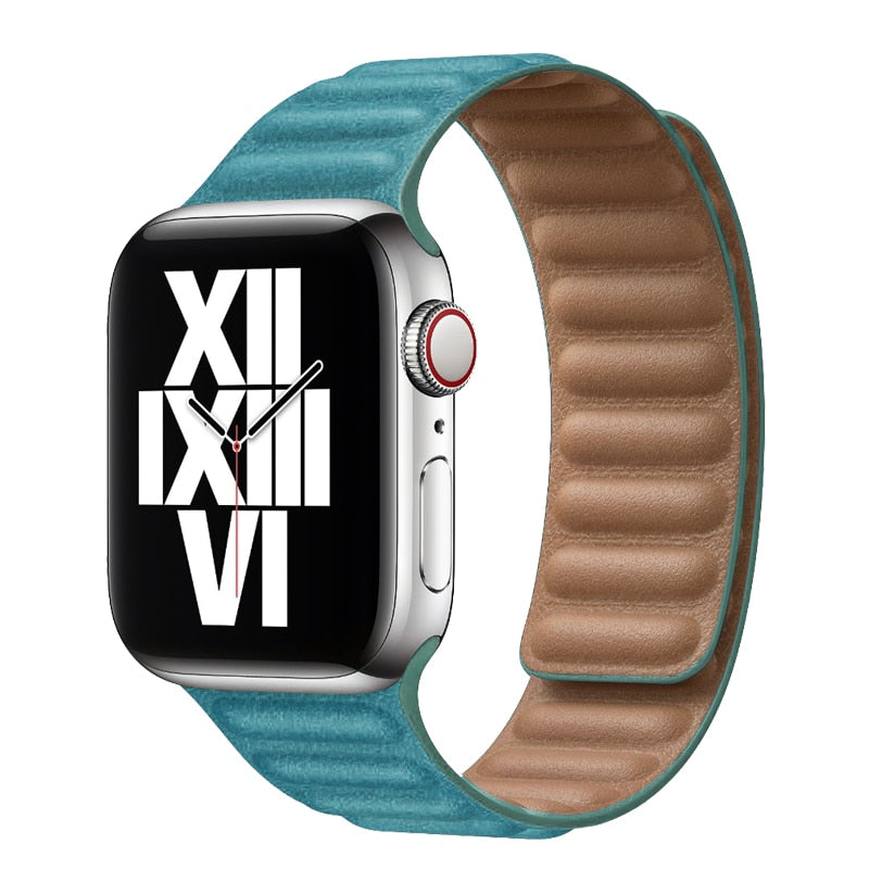 Magnetic Leather Loop  Strap for Apple Watch Ultara 49mm, 8, 7, 6, SE, 5, 4